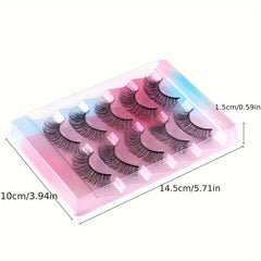 5 Pairs 3D Thick Eye Lashes Natural False Eyelashes