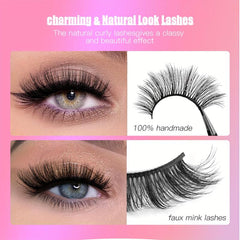 5 Pairs 3D Thick Eye Lashes Natural False Eyelashes
