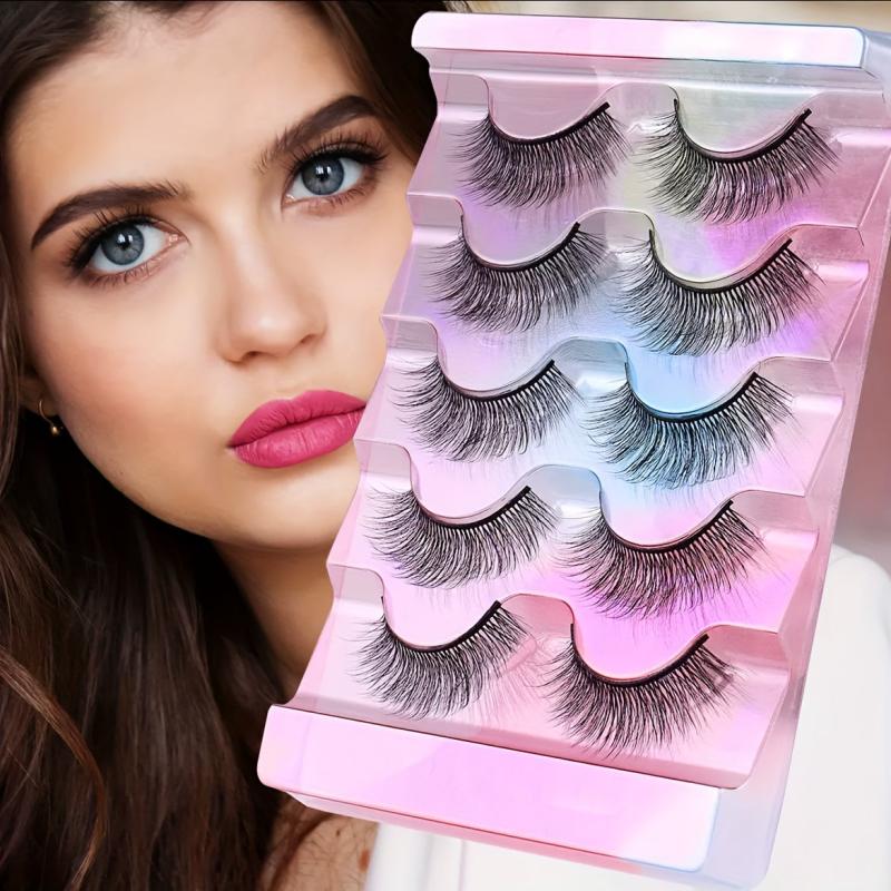5 Pairs 3D Thick Eye Lashes Natural False Eyelashes
