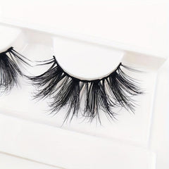 1 Pair 25MM 5D Silky False Eyelashes Classic Style Natural Look Lightweight Faux