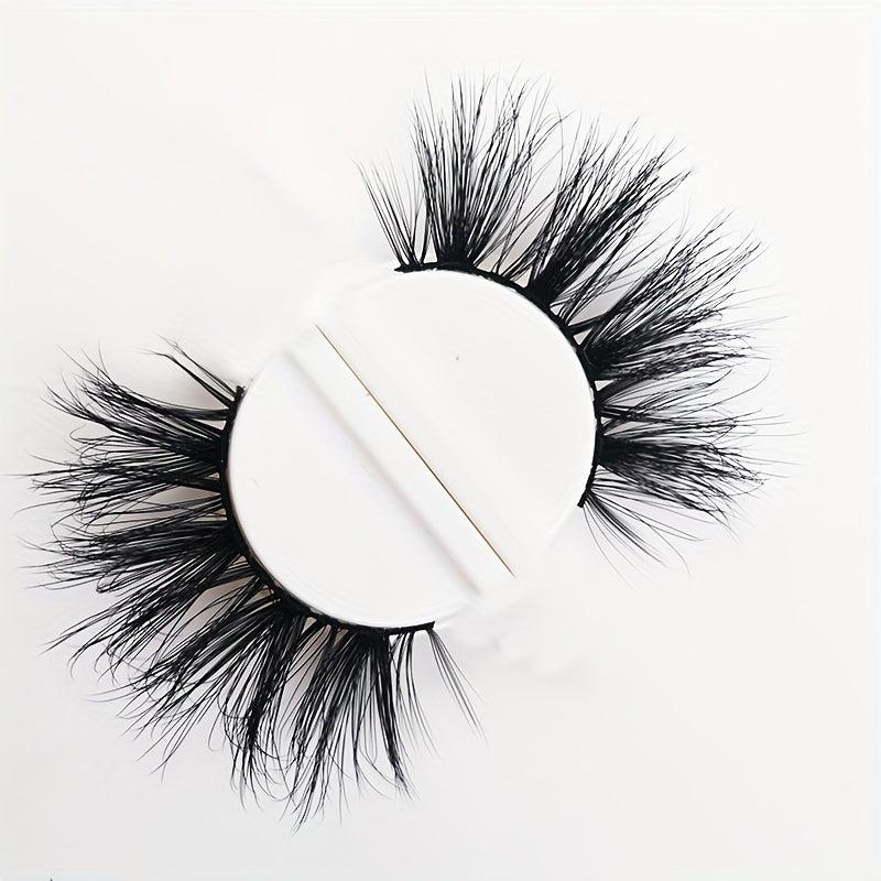 1 Pair 25MM 5D Silky False Eyelashes Classic Style Natural Look Lightweight Faux