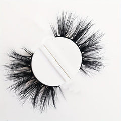 1 Pair 25MM 5D Silky False Eyelashes Classic Style Natural Look Lightweight Faux