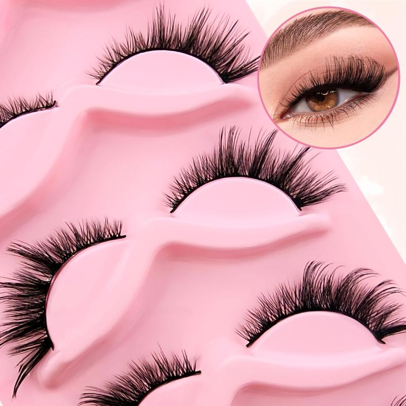 7 Pairs Cat Eye Natural Fluffy Little Devil Style Faux Mink False Eyelashes