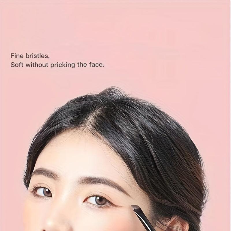 2pcs Angled Eyebrow & Eyeliner Brushes Set Slanted Eye Brow Tinting