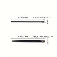 2pcs Angled Eyebrow & Eyeliner Brushes Set Slanted Eye Brow Tinting