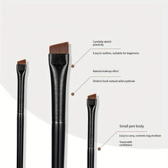2pcs Angled Eyebrow & Eyeliner Brushes Set Slanted Eye Brow Tinting