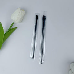 2pcs Angled Eyebrow & Eyeliner Brushes Set Slanted Eye Brow Tinting