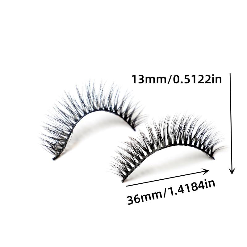 3D Thick Slender False Eyelashes Realistic Wispy Lashes 5 Pairs