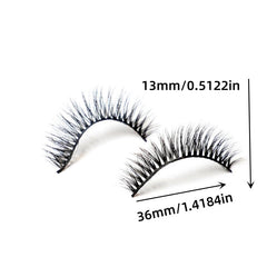 3D Thick Slender False Eyelashes Realistic Wispy Lashes 5 Pairs