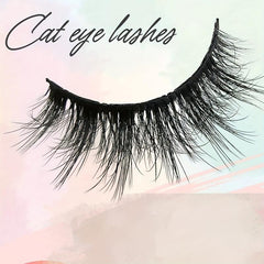 3 Pairs Cat Eye False Eyelashes Thick Fluffy Faux Mink False Lashes 16 18mm