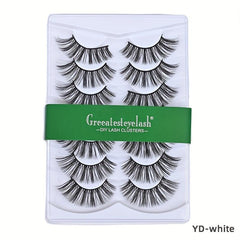 7 Pairs 3D False Eyelashes Fluffy Dramatic Lengthening Easy Wearing