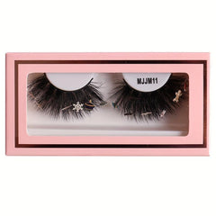 Christmas Faux Mink False Eyelashes With Sequins Thick Style