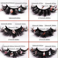 Christmas Faux Mink False Eyelashes With Sequins Thick Style