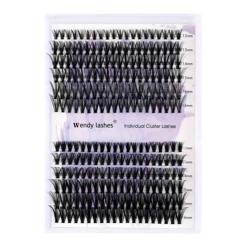 10D-40D Mixed DIY Soft False Lashes Extension 240 Pcs Cluster Large Capacity