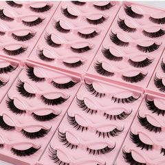 Cat Eye Lashes Natural Volume Thick Curly Manga Winged False Eyelashes