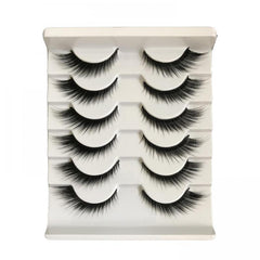 6 Pairs Fluffy Faux Mink Cat Eye False Eyelashes