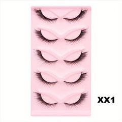 5 Pairs Cat Eye False Eyelashes Winged Natural Look Fluffy Makeup