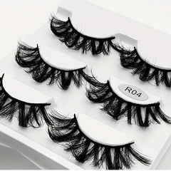 3 Pairs 6D False Eyelashes Thick Faux Mink Hair Layer Three-dimensional Lashes