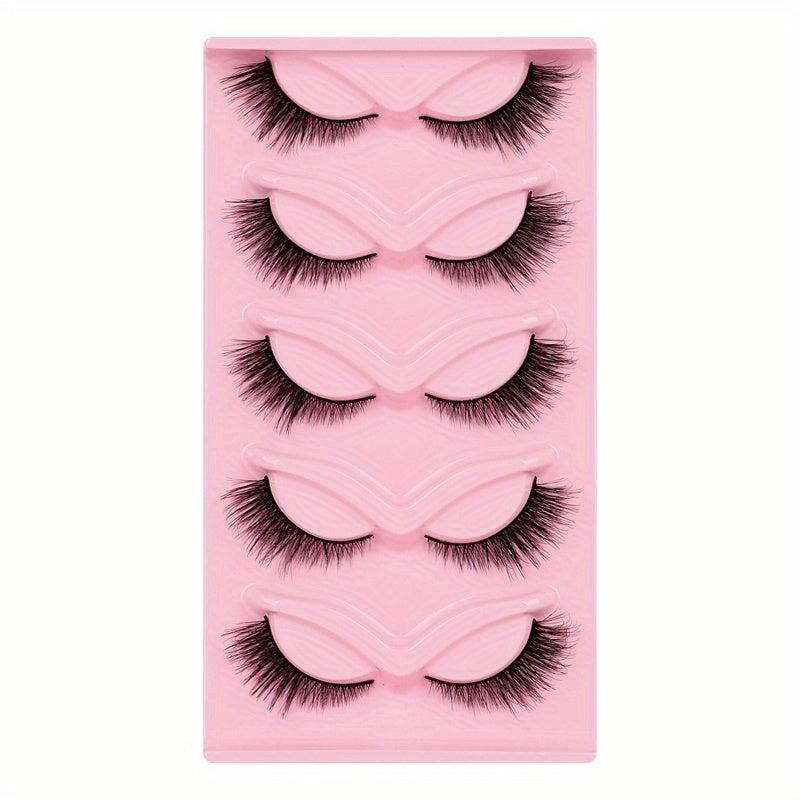 10 Pairs Thick Curling Fiber Fox Eye False Eyelashes
