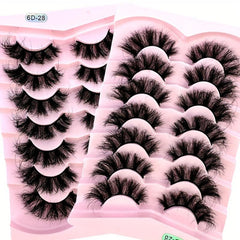 7 Pairs Full Strip Eyelashes Thick Slender Fluffy False Eyelashes