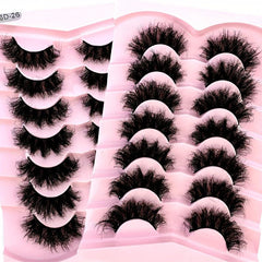 7 Pairs Full Strip Eyelashes Thick Slender Fluffy False Eyelashes