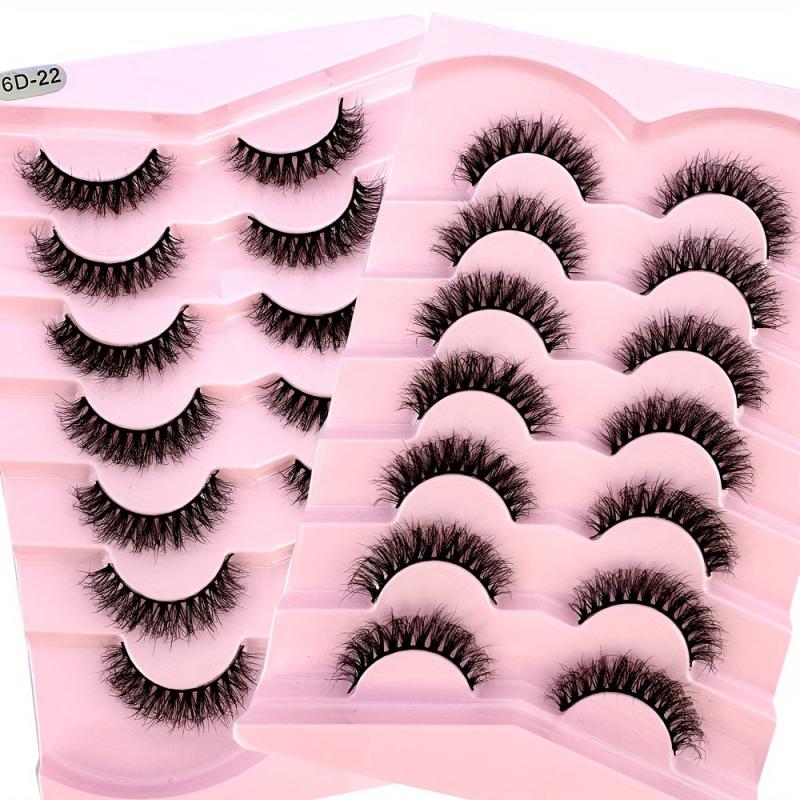 7 Pairs Full Strip Eyelashes Thick Slender Fluffy False Eyelashes