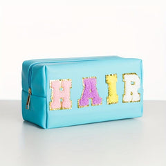 4PCS Preppy Makeup Bag Set Waterproof Travel Cosmetic Organizer