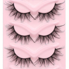 5 Pairs Fluffy Layer False Eyelashes 3D Crisscross Thick Eye Elongated Eyelashes