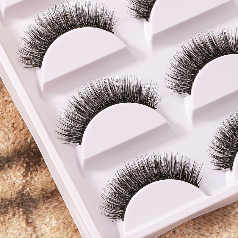 5 Pairs 3D Mink False Eyelashes Fluffy Wispy Long Lasting