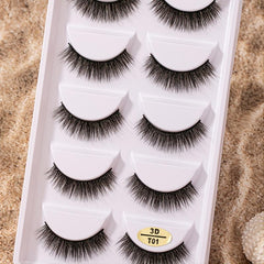 5 Pairs 3D Mink False Eyelashes Fluffy Wispy Long Lasting