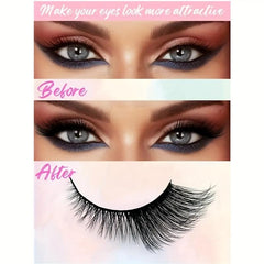 5 Pairs Fluffy Cat Eye False Eyelashes For Natural And Party Makeup