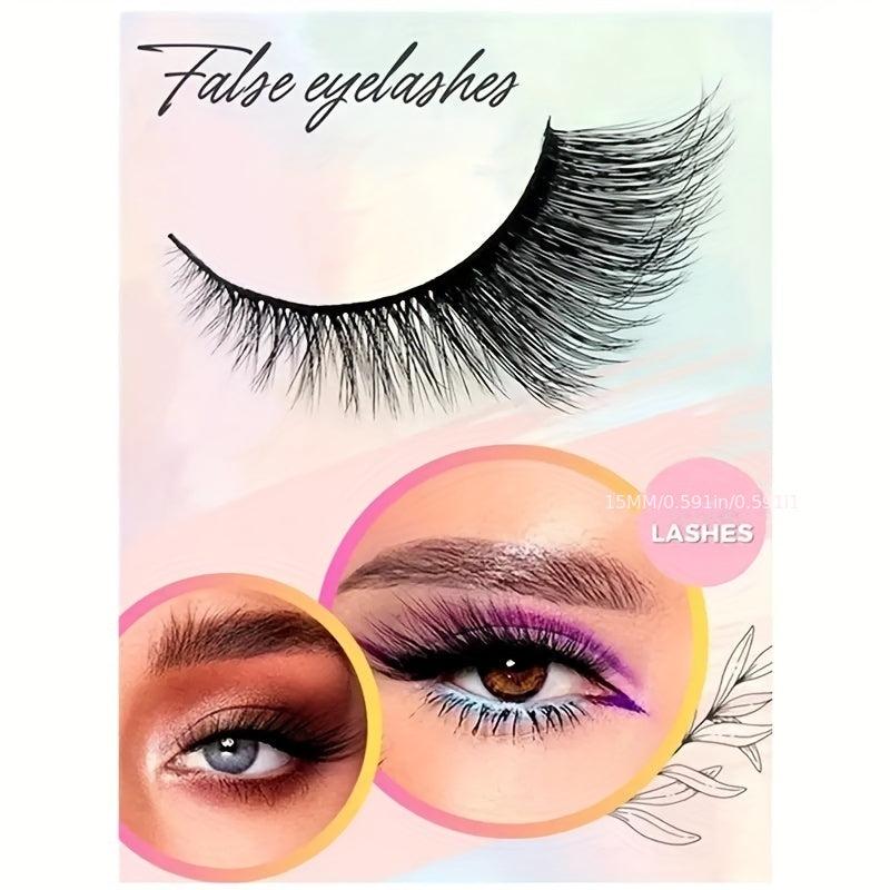 5 Pairs Fluffy Cat Eye False Eyelashes For Natural And Party Makeup