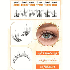 120pcs Smooth Faux Mink False Eyelashes DIY All Match Cluster