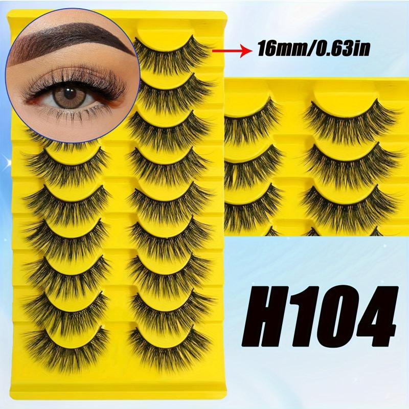 9 Pairs Faux Mink False Eyelashes Natural Cat Eye 5D Cosplay