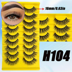 9 Pairs Faux Mink False Eyelashes Natural Cat Eye 5D Cosplay