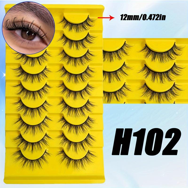 9 Pairs Faux Mink False Eyelashes Natural Cat Eye 5D Cosplay