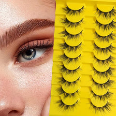 9 Pairs Faux Mink False Eyelashes Natural Cat Eye 5D Cosplay