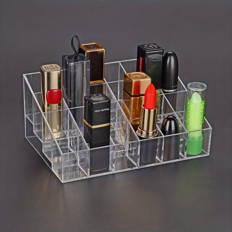 Clear Lipstick Holder Organizer Cosmetic Storage Display Case