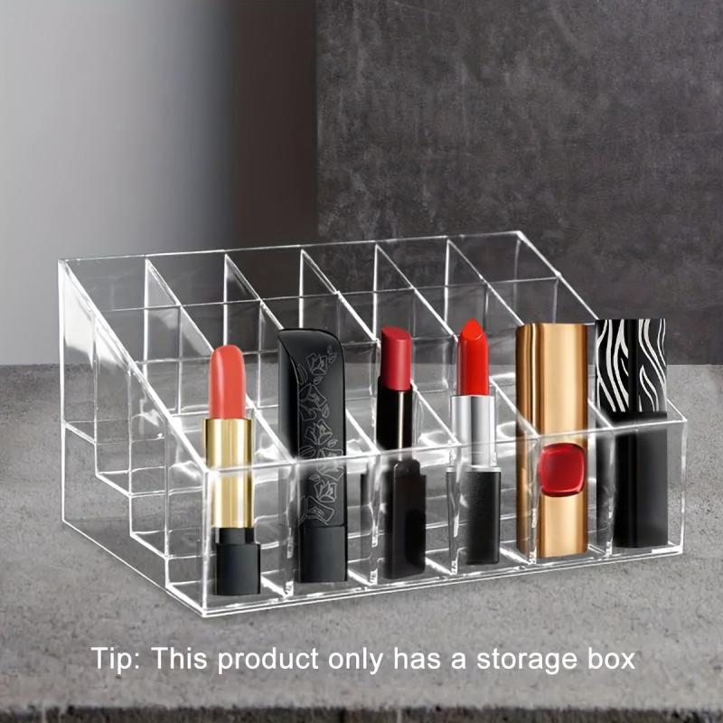 Clear Lipstick Holder Organizer Cosmetic Storage Display Case