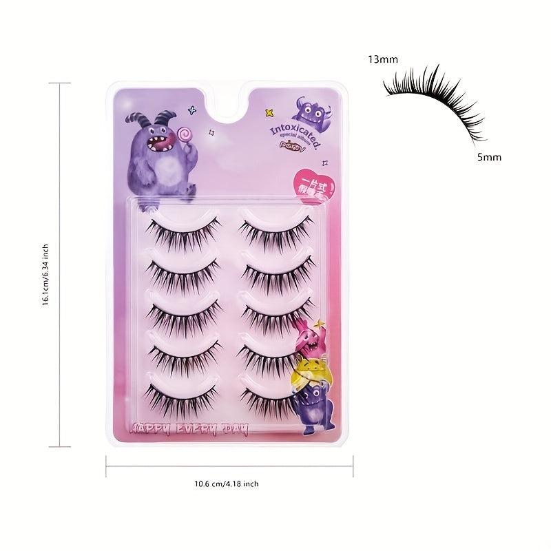 Manga Style Fake Eyelashes Thick Curling Natural Self Grafting