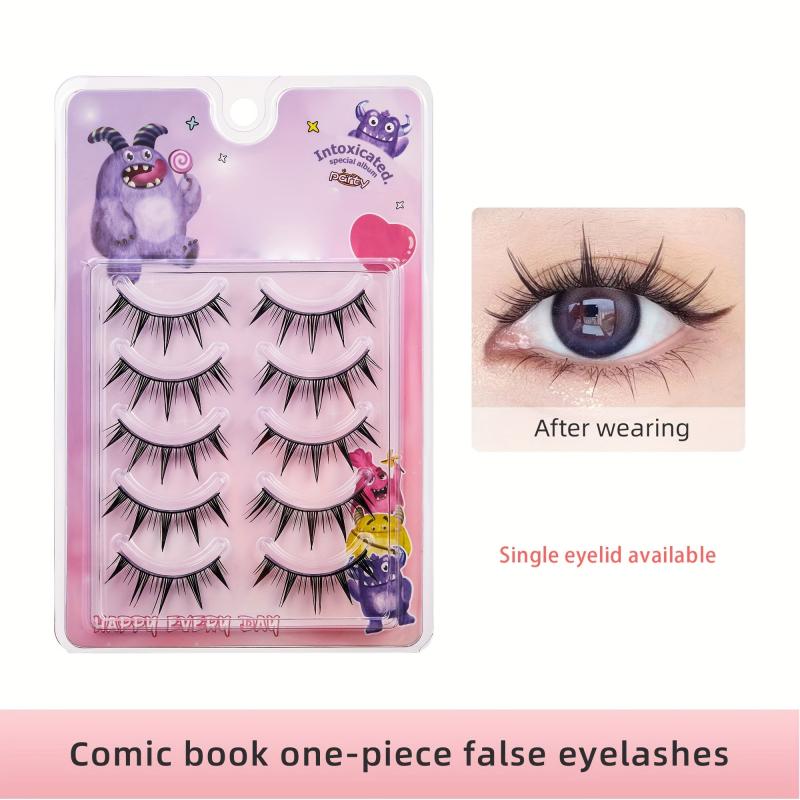 Manga Style Fake Eyelashes Thick Curling Natural Self Grafting