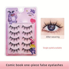 Manga Style Fake Eyelashes Thick Curling Natural Self Grafting