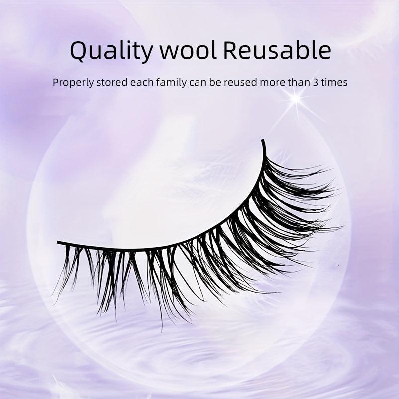 Manga Style Fake Eyelashes Thick Curling Natural Self Grafting