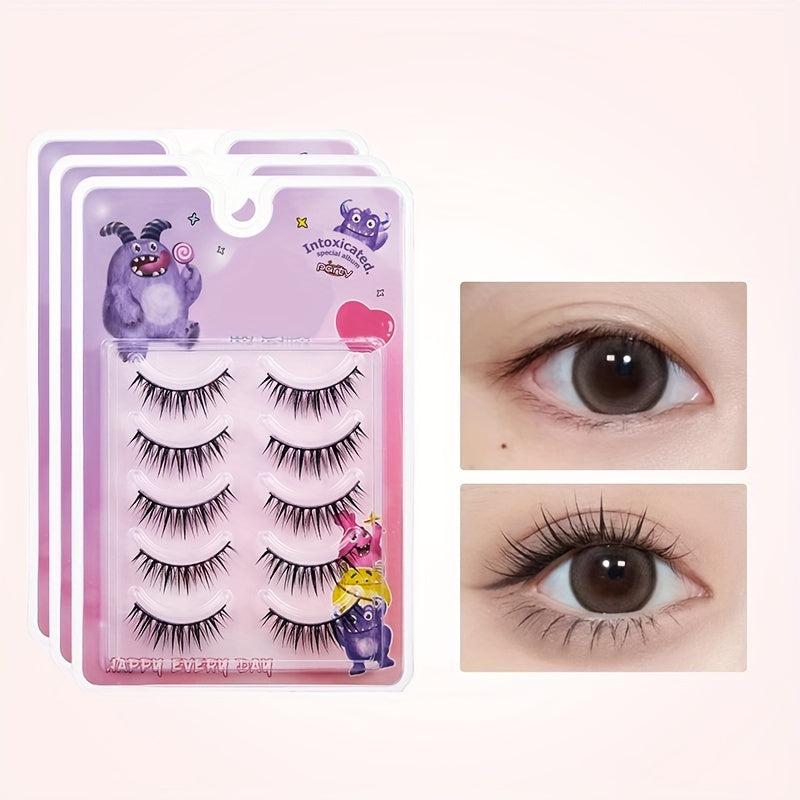 Manga Style Fake Eyelashes Thick Curling Natural Self Grafting