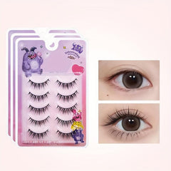 Manga Style Fake Eyelashes Thick Curling Natural Self Grafting