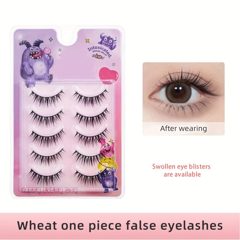 Manga Style Fake Eyelashes Thick Curling Natural Self Grafting