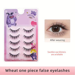 Manga Style Fake Eyelashes Thick Curling Natural Self Grafting