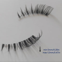 5 Pairs Fluffy Cat Eye Lashes D Curl Winged End Eyelashes