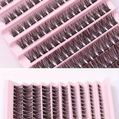 DIY Eyelash Extensions Kit Clusters Lashes Natural Thick Curly Volume Wispy Clus