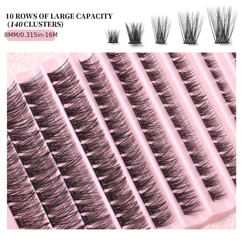 DIY Eyelash Extensions Kit Clusters Lashes Natural Thick Curly Volume Wispy Clus